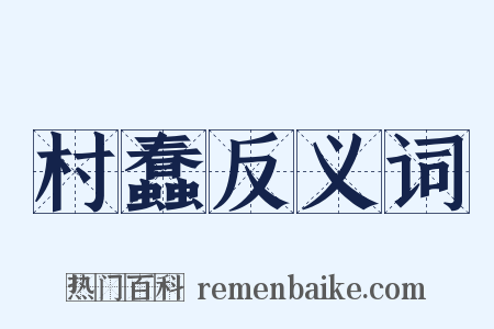 村蠢反义词是什么意思的图片